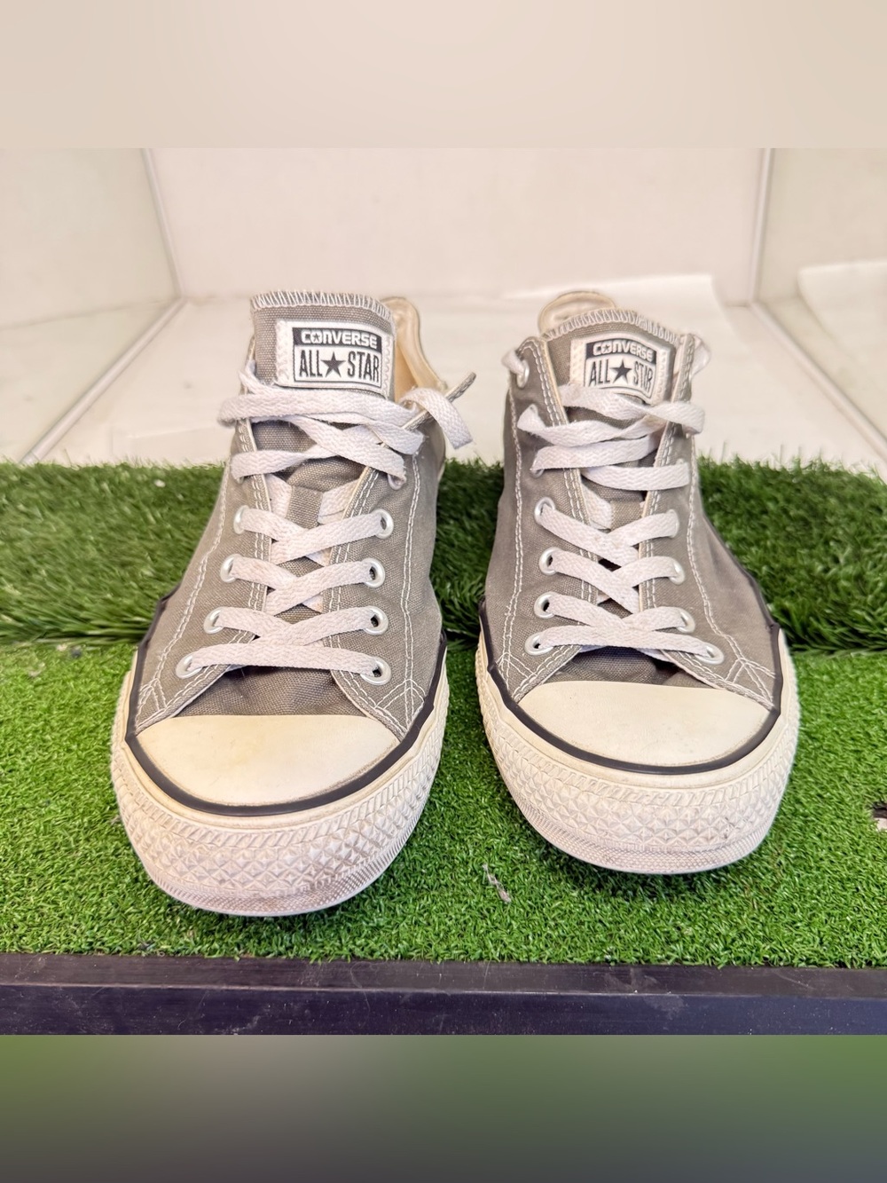 Converse Low-Top Canvas Sneakers - Gray & White - Picture 2 of 6